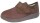Fischer Klett-Hausschuh BRAUN Velour mit Stretch Hausschuhe