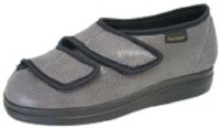 Fischer 13944 grau Klett-Hausschuh Hausschuhe