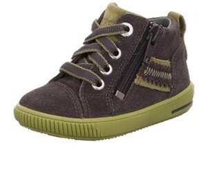 Legero Stiefelette Leder \ MOPPY BRAUN/HELLGRÜN VELOUR Kinderschuhe