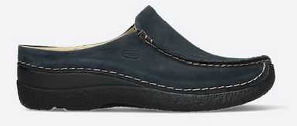 Wolky Seamy Slide Oiled nubuck BLUE  Damen