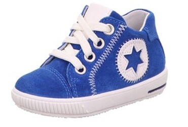 Legero Stiefelette Leder \ MOPPY BLAU/WEISS VELOUR/NAPPA Kinderschuhe