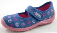 Fischer 502641 blaurosa Kinder-Klett-Haussch Hausschuhe
