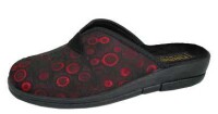 Fischer Damen-Pantoffel bordo BORDO Buntleinen Damen