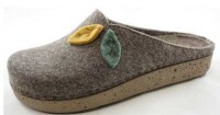 Fischer Damen-Pantolette braun BRAUN PET Filz recycelt Damen