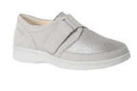 Ganter Karin / Kletthalbschuh Glossys lightgrey Softnubuk...